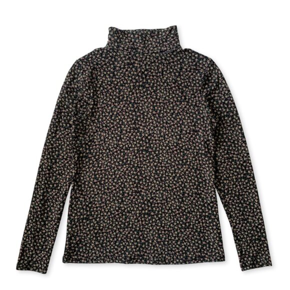 Reitmans Cottagecore Ditsy Floral Dark Fairy Turtle Neck Top Whimsigoth Romantic - Picture 1 of 12